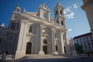 Wall Mural - church and architecture, religion and building, cathedral, generative artificial intelligence