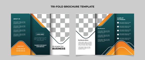Wall Mural - creative business trifold brochure template