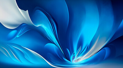 Creative smooth soft blue abstract wave