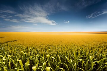 Wall Mural - Drought in a cornfield, global warming concept