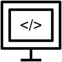Canvas Print - Online Marketing Vector Line Icons 

