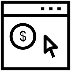 Canvas Print - Online Marketing Vector Line Icons 

