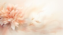 Elegant Flower With Watercolor Style For Background And Invitation Wedding Card, AI Generated Image