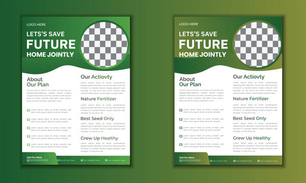 Nature flyer brochure poster template design