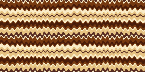 Wall Mural - Coffee pattern from spilled vertical thick streams. Seamless pattern of coffee and chocolate liquid stripes. Design for textile, fabric, clothing, curtain, background, wrapping.