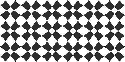 Poster - Diagonal checkerboard, endless and black and white. Design for textile, fabric, clothing, curtain, rug, batik, ornament, background, wrapping.