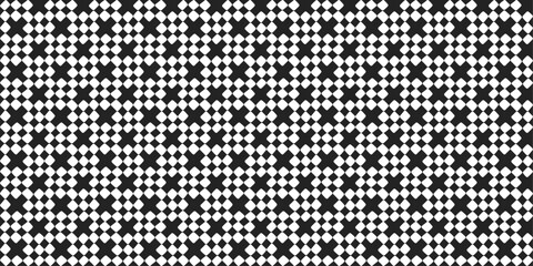 Poster - Checkered crosses, from square shapes. Black and white colors. Design for textile, fabric, clothing, curtain, rug, batik, ornament, background, wrapping.