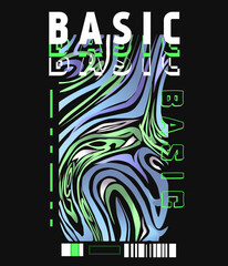 Abstract illustration futuristic green and blue Poster t shirt design, vector graphic, typographic poster or tshirts street wear and Urban style