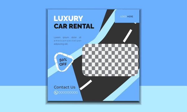 Social Media Post Design Template, Car Social Media post
