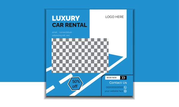 Social Media Post Design Template, Car Social Media post