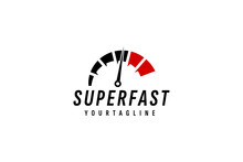Speedometer Logo Vector Icon Illustration