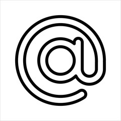Fototapete - Arroba Button Sign. Arroba and Email Address Related icon. vector illustration on white background