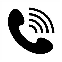 Poster - Phone icon in trendy flat style, Telephone symbol. vector illustration on white background