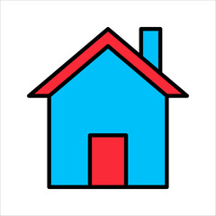Fototapete - Home icon vector. House, real estate icon symbol vector illustration on white background