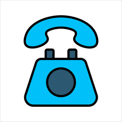 Fototapete - Phone icon in trendy flat style, Telephone symbol. vector illustration on white background