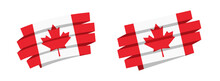 Canada Flag Themed Thick Brush Decoration
