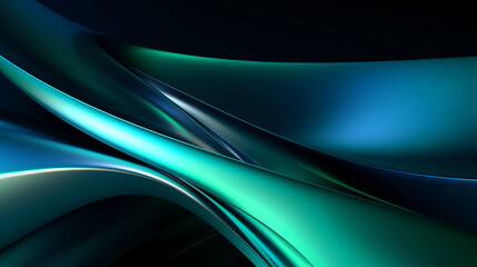 Wall Mural - abstract teal blue metallic background - generative ai