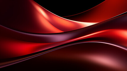 Poster - Red and black abstract background - Generative AI