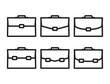© sugarstock - Simple style of business bag suitcase icon set, bag for work illustration, Flat vector sign isolated on white background.