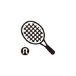 © Satoshi Kikyo - Tennis icon.Flat silhouette version.