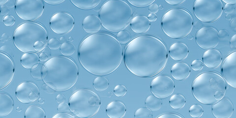 Wall Mural - Bubbles close up - Generative AI