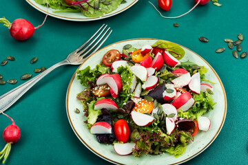 Canvas Print - Light spring salad, healthy eating.