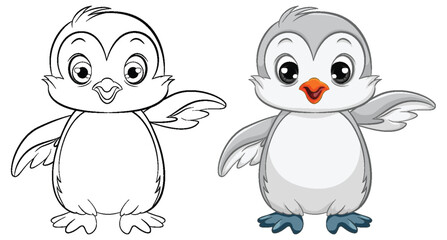 Wall Mural - cute baby penguin