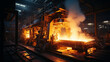© andranik123 - Steel making plant factory. Generative Ai