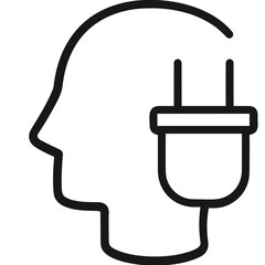 Brain idea symbol icon vector image. Illustration of the creative intelligence think design image