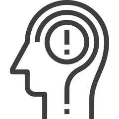 Brain idea symbol icon vector image. Illustration of the creative intelligence think design image