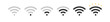 Wi-Fiのシンプルな電波強度別のアイコンのセット - 無線LAN･電波状況のイメージ素材
