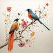 Birds of paradise illustration