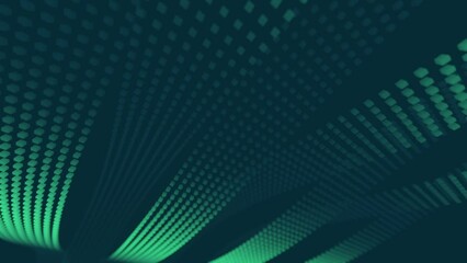 Aufkleber - Wave streams of burning particles modern background. 3d rendering loop animation