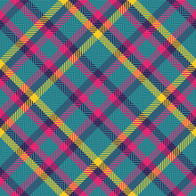 Background Tartan Seamless Of Vector Check Plaid With A Textile Pattern Fabric Texture.