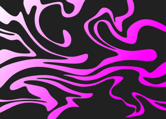 Poster - Abstract background with gradient color wavy line pattern
