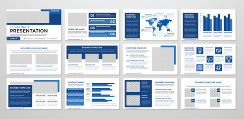 Wall Mural - business presentation template editable vector design