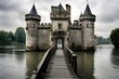 An interesting image of a castle drawbridge over a moat, symbolizing the protective measures taken during medieval times.