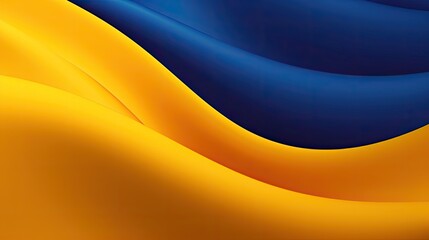 Wall Mural - abstract blue yellow wavy background