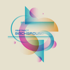 Poster - Abstract background with simple elements. An image with a composition of geometric elements and shapes.