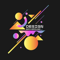 Poster - Abstract background with simple elements. An image with a composition of geometric elements and shapes.