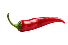 Fiery Red Chili Pepper Isolated On Transparent Background. Generative AI