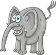 Cute cartoon elephant isolated. vector illustration