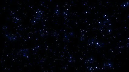 Wall Mural - Animated Twinkling Glamour Blue Stars