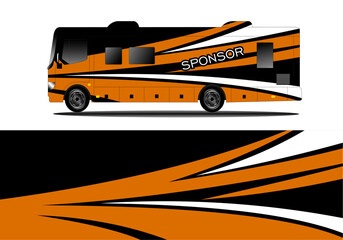 Van decal wrap design vector for company branding graphic wrap decal and sticker template vector