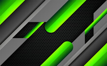 Futuristic Black And Green Gaming Banner, Abstract Backdrop Background For Gamers And Streamers