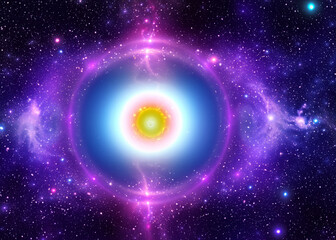 Wall Mural - nebula space picture, galaxy illustration, astronomy concept created with generative ai technology