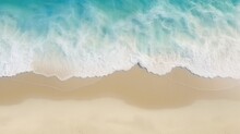 An Sea Beach Background Of Top View Of A Shore Break.