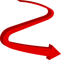 Poster - Red arrow icon indicating different direction. A set icons isolated on a white background for website banners ads and design elements.