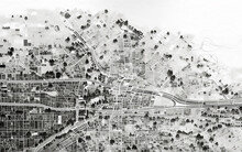 Map Of The City On White Background. Top View. Generative AI Technology.
