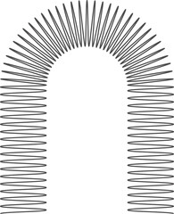 Wall Mural - aesthetic wavy frame. minimal y2k outline graphic design. abstract minimalistic arch border. trendy 